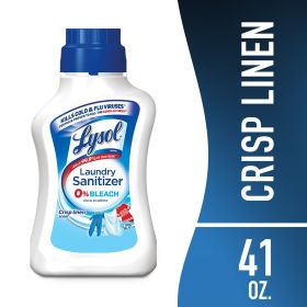Lysol Laundry Sanitizer Additive, Crisp Linen Scent, 41 fl oz â€“ Kills 99.9% of Bacteria, Chlorine-Free