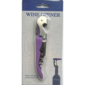 Two-Stage Wine Opener with Foil Cutter â€“ 4.5", Stainless Finish, Multi-Color Options, Dishwasher Safe
