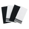 4-Pack Woven Kitchen Towels â€“ Rich Black, 16"x26", Cotton Blend, Absorbent & Machine Washable