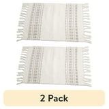2-Pack Rectangular Kitchen Table Placemats â€“ Grey, Durable & Stylish, 18"x12" (Approx.)