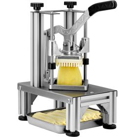 VEVOR Commercial French Fry Cutter with 4 Replacement Blades, 1/4â€³ & 3/8â€³ Blade Easy Dicer Chopper, 6-wedge Slicer & 6-wedge Apple Corer