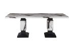 STACEY ZEBRA WHITE/BLACK DINING TABLE SET