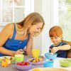 16-Piece Toddler Dining Set â€“ Plates, Bowls, Cups & Utensils, Multi-Color, BPA-Free, Ergonomic Design