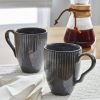 (4 pack) Better Homes & Gardens Stoneware Grey Mug, Sawyer Collection