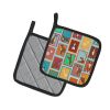 Lots of Flashy Fawn Boxer Pair of Pot Holders Kitchen Heat Resistant Pot Holders Sets Oven Hot Pads for Cooking Baking BBQ, 7 1/2 x 7 1/2