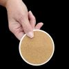 Boston Terrier Spring Path Large Sandstone Coasters Pack of 4 Absorbent Round Coasters Decor Gifts for Men or Women, 4 in, Multicolor