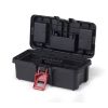 13-inch Tool Box, Plastic Tool and Hardware Storage, Black