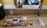 Sussex Spaniel The Chef Dish Drying Mat Absorbent Dish Drying Mat Pad for Kitchen Counter Dish Drainer Mat for Countertop, 14 x 21", Multicolor