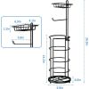 2 Pack Toilet Paper Holder, Free Standing Toilet Roll Holder No Drilling, Bathroom Toilet Paper Stand with ShelfOrganizers and Storage,Upgraded