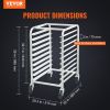VEVOR Bun Pan Rack, 10-Tier Commercial Bakery Racks with Brake Wheels, Aluminum Racking Trolley Storage for Half & Full Sheet