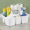 (3 pack) Divided Ultraâ„¢ Caddy, Easy Carry, Handy Plastic Utility Storage, White