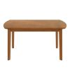 Mid-century Modern Dining Table Set for 4, Solid Wood Dining Table and Solid Wood Chairs