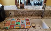Lots of Apricot Pug Dish Drying Mat Absorbent Dish Drying Mat Pad for Kitchen Counter Dish Drainer Mat for Countertop, 14 x 21", Multicolor