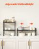2 Tier Cabinet Organizer Shelf Counter Shelves Steel Kitchen Storage Spice Rack